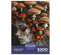 1000 Pieces Jigsaws Adults Puzzles Gifts Skeleton Woman Mushrooms Puzzle for Adults Hands-on Game Analysis And Logic Challenging To Complete 70x50cm/1000pcs