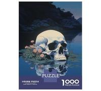 1000 Pieces Jigsaws Adults Puzzles Gifts Skull Japanese Painting Puzzles for Adults Fun Games Staycation Kill Time Birthday Present, Gifts, 38x26cm/1000pcs