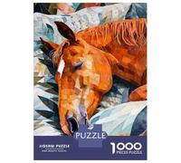 1000 Pieces Jigsaws Adults Puzzles Gifts Sleeping Horse Watercolor Jigsaws for Adults Fun Games For Family Fun Great Gift for Gaming 52x38cm/1000pcs
