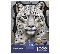 1000 Pieces Jigsaws Adults Puzzles Gifts Snow Leopard Mosaic Portrait Jigsaws for Adults Toy Wall Decor Wall Art Educational Challenge 52x38cm/1000pcs