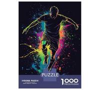 1000 Pieces Jigsaws Adults Puzzles Gifts Soccer Player in Action Jigsaw Fun Games Precision Cutting Gifts for Friends And Family 38x26cm/1000pcs