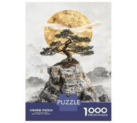 1000 Pieces Jigsaws Adults Puzzles Gifts Solitary Tree by Moonlight Jigsaws for Adults Fun Games For Family Fun Great Gift for Gaming 38x26cm/1000pcs