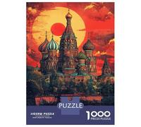 1000 Pieces Jigsaws Adults Puzzles Gifts St. Basil's Sunset Puzzles for Adults Brain Teaser Game Analysis And Logic Birthday Present, Gifts, 38x26cm/1000pcs