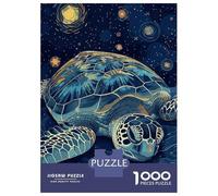 1000 Pieces Jigsaws Adults Puzzles Gifts Starry Night Sea Turtle Illustration Jigsaw Puzzle Fun Games For Family Fun Gifts for Friends And Family 38x26cm/1000pcs