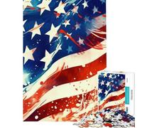 1000 Pieces Jigsaws Adults Puzzles Gifts Stars And Stripes Forever Fun at Home Activities, Enhance Memory Brain Teaser Game for And 14 Years And over (50x75cm)
