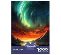 1000 Pieces Jigsaws Adults Puzzles Gifts Sunset Aurora Landscape Puzzle for Adults Hands-on Game Analysis And Logic Challenging To Complete 38x26cm/1000pcs
