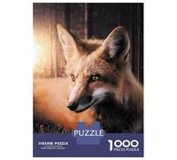 1000 Pieces Jigsaws Adults Puzzles Gifts Sunset Fox Puzzles for Adults Family Games Pattern Assembly Educational Challenge 52x38cm/1000pcs