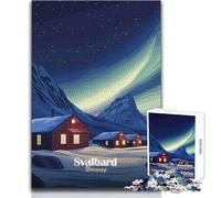 1000 Pieces Jigsaws Adults Puzzles Gifts Svalbard Aurora Borealis Calming Enjoyable Free Time Premium Accurate Cut Play Toy Size 50x75cm