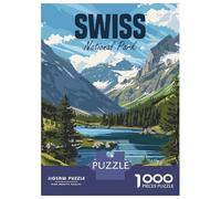 1000 Pieces Jigsaws Adults Puzzles Gifts Swiss National Park Jigsaw Puzzle Anti-Stress Toys Difficult Challenge Birthday Present, Gifts, 52x38cm/1000pcs