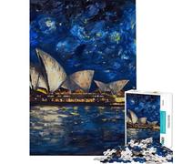 1000 Pieces Jigsaws Adults Puzzles Gifts Sydney Opera House Vangogh Difficult And Challenge Home Art Decor Educational Toy for And from 14 Years And over (38x26cm)