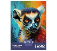 1000 Pieces Jigsaws Adults Puzzles Gifts The Agile Lemur Monkey Jigsaw Fun Games Precision Cutting Gifts for Friends And Family 52x38cm/1000pcs