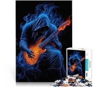1000 Pieces Jigsaws Adults Puzzles Gifts The Fiery Guitarist Made of cardboard，for age 14+ Home Decoration game Gift ideas。size：38x52cm/14.96x20.47inch