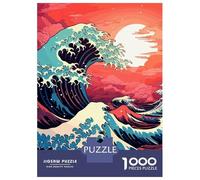 1000 Pieces Jigsaws Adults Puzzles Gifts The Great Wave Retro Puzzles for Adults Fun Games Staycation Kill Time Birthday Present, Gifts, 52x38cm/1000pcs