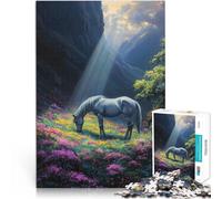 1000 Pieces Jigsaws Adults Puzzles Gifts The Horse of Dawn Made of wood,Suitable for ages 14 and up unique challenge game Christmas game Gifts 。size:50x75cm/14.96x20.47inch