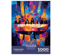 1000 Pieces Jigsaws Adults Puzzles Gifts The Last Supper Reinterpreted - Abstract Geometric Expressionism Jigsaws for Adults Anti-Stress Toys Difficult Challenge Challenging To Complete 38x26cm/1000pc