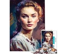 1000 Pieces Jigsaws Adults Puzzles Gifts The Painterly Woman Practical Game Challenging Game Toys Birthday Gifts Difficult Hard (Size 38x26cm)