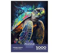 1000 Pieces Jigsaws Adults Puzzles Gifts The Patient Turtle Jigsaw Fun Games Precision Cutting Gifts for Friends And Family 38x26cm/1000pcs