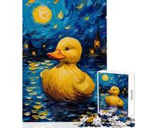 1000 Pieces Jigsaws Adults Puzzles Gifts The Starry Night Duck Relaxing Games Suitable for Couples Toy Wall Decor for Is Ideal As A Gifts (38x26cm)
