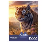 1000 Pieces Jigsaws Adults Puzzles Gifts Tiger in Sunset Glow Adult Jigsaw Hands-on Game But Fun And Humorous Great Gift for Gaming 38x26cm/1000pcs