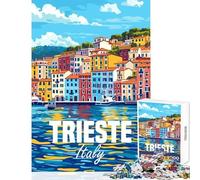 1000 Pieces Jigsaws Adults Puzzles Gifts Trieste Italy Family Game Staycation Kill Time Educational Toy for Is Ideal As A Gifts (75X50CM)