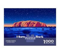 1000 Pieces Jigsaws Adults Puzzles Gifts Uluru Ayers Rock Australia Night Puzzle for Adults Fun Games But Fun And Humorous Gifts for Friends And Family 38x26cm/1000pcs