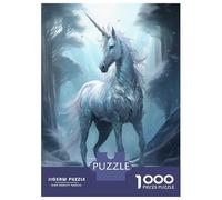 1000 Pieces Jigsaws Adults Puzzles Gifts Unicorn in Ice World Jigsaw for Adults Brain Teaser Game Perfect Decoration Challenging To Complete 52x38cm/1000pcs