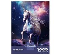 1000 Pieces Jigsaws Adults Puzzles Gifts Unicorn in Space Jigsaw for Adults Brain Teaser Game Perfect Decoration Challenging To Complete 38x26cm/1000pcs