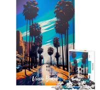 1000 Pieces Jigsaws Adults Puzzles Gifts Venice Beach 1000 Jigsaw Puzzle Anti-Stress Toys Pattern Assembly Deal As Gifts for The Whole Family (38x52cm)