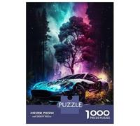 1000 Pieces Jigsaws Adults Puzzles Gifts Vibrant Car in Forest Puzzle for Adults Hands-on Game Analysis And Logic Challenging To Complete 38x26cm/1000pcs