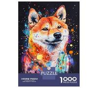 1000 Pieces Jigsaws Adults Puzzles Gifts Vibrant Shiba Art -2 Puzzle for Adults Hands-on Game Analysis And Logic Challenging To Complete 38x26cm/1000pcs