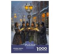 1000 Pieces Jigsaws Adults Puzzles Gifts Victorian Christmas Carolers Puzzle for Adults Hands-on Game Analysis And Logic Challenging To Complete 38x26cm/1000pcs