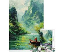 1000 Pieces Jigsaws Adults Puzzles Gifts Vietnam River Journey Family Game Staycation Kill Time Educational Toy for Is Ideal As A Gifts (75X50CM)