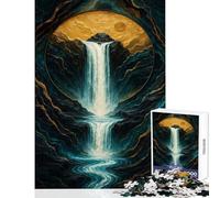 1000 Pieces Jigsaws Adults Puzzles Gifts Waterfall in Golden Circle Educational Game Staycation Kill Time Home Decoration Toys for Is Ideal As A Gifts (38X26CM)