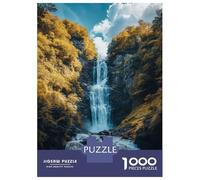 1000 Pieces Jigsaws Adults Puzzles Gifts Waterfall in The Forest Puzzle for Adults Fun Games A Work of Art Challenging To Complete 38x26cm/1000pcs
