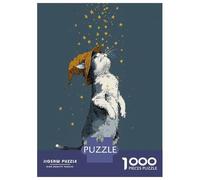 1000 Pieces Jigsaws Adults Puzzles Gifts Wizard Cat with Stars Puzzles for Adults Toy Wall Decor Perfect Decoration Challenging To Complete 52x38cm/1000pcs