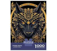 1000 Pieces Jigsaws Adults Puzzles Gifts Wolf in Japanese Art 1 Puzzle for Adults Relax Games For Family Fun Gifts for Friends And Family 38x26cm/1000pcs