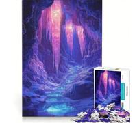 1000 Pieces Jigsaws Adults Puzzles Glowing Ice Cave, Educational Games, Home Art Decor, Artists' Collection, Fine Arts (50x75cm)