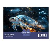 1000 Pieces Jigsaws Adults Puzzles Glowing Sea Turtle in Dark Water Puzzles for Adults Family Game Stress Reliever Difficult And Challenge 38x26cm/1000pcs