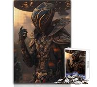 1000 Pieces Jigsaws Adults Puzzles Gold-Armored Ancient Alien Peaceful Relaxing Free Time Fine Precision Edge Craft Toy Size 38x52cm