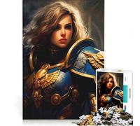 1000 Pieces Jigsaws Adults Puzzles Gold Knight Empire Warrior, Educational Games, Home Art Decor, Artists' Collection, Fine Arts (38x52cm)
