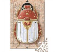 1000 Pieces Jigsaws Adults Puzzles Golden Egyptian Scarab Beetle Art Print Adult Puzzles Anti-Stress Toys Difficult Challenge Difficult And Challenge 52x38cm/1000pcs