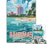 1000 Pieces Jigsaws Adults Puzzles Grand Bahama Bahamas Hand Speed Race Impossible Game for And from 14 Years And over (size 38x52cm)