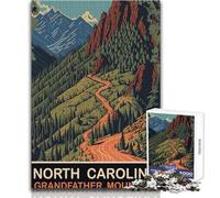 1000 Pieces Jigsaws Adults Puzzles Grandfather Mountain SD Unique Challenge Game Family Activities Birthday Gifts Size 38x26cm