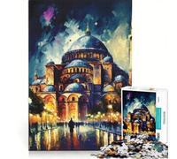 1000 Pieces Jigsaws Adults Puzzles Hagia Sophia Istanbul, Educational Game, Difficult Hard, Birthday And Unique Gifts 50X75CM