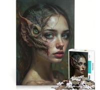 1000 Pieces Jigsaws Adults Puzzles Half-Human, Half-Monster Portrait, Educational Game, Difficult Hard, Birthday And Unique Gifts 50X75CM