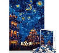 1000 Pieces Jigsaws Adults Puzzles Hanoi, Vietnam Nightscape Art Practical Game Analysis And Logic Educational Toy Wishlist with Santa Claus (38x52cm)