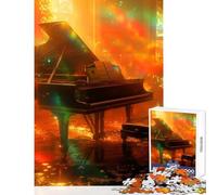 1000 Pieces Jigsaws Adults Puzzles Haunted Magic Music Piano Quality Family Leisure at Home Unique Christmas (38X52cm)