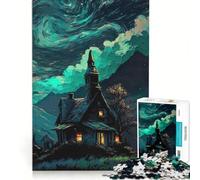 1000 Pieces Jigsaws Adults Puzzles Haunted Wizard House, Educational Game, Difficult Hard, Birthday And Unique Gifts 38X52CM