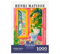 1000 Pieces Jigsaws Adults Puzzles Henri Matisse Inspired Bathroom Art Jigsaw for Adults Family Game Home Decoration Birthday And Unique Gifts 70x50cm/1000pcs
