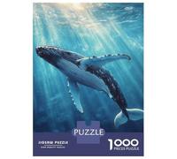 1000 Pieces Jigsaws Adults Puzzles Humpback Whale Underwater Jigsaw for Adults Brain Teaser Game Analysis And Logic Unique Gifts for Birthday And Christmas 70x50cm/1000pcs